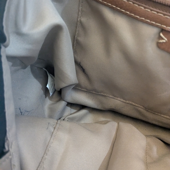 The Sak Bolinas Leather Satchel Black Leaf Embossed - Picture 5 of 7